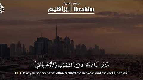 سورة إبراهيم "إِنْ يَشَأْ يُذْهِبْكُمْ وَيَأْتِ بِخَلْقٍ جَدِيدٍ" - الشيخ محمد المنشاوي