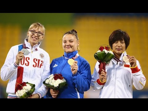 Women's javelin F13 | Victory Ceremony |  2015 IPC Athletics World Championships Doha