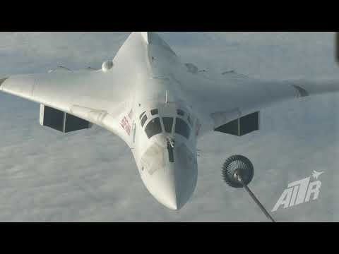 ТУ-160 'BlackJack', ТУ-95МС 'Bear' и их друг ИЛ-78 'Midas'. Уникальные и необычные съемки дозаправки