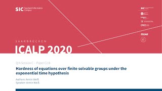 C2.B — Hardness of equations over finite solvable groups under the exponential time hypothesis