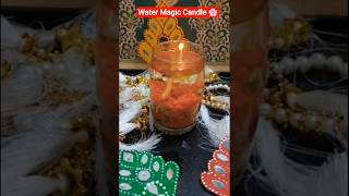 Water Magic Candle in Glass 🌸 Easy DIY Candle Decoration 🪔 Home decoration #creative #shorts #diy