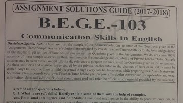 IGNOU BEGE-103 solved assignement 2017-18