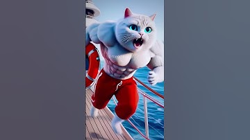 Mèo con bị ngã xuống biển #cá mập lao đến #đã có ba ❤️ #vuichoicungcon #cuoncuoncon #meo