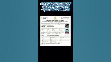 CONGRATULATIONS FOR SELECTION IN UGC NET DEC. 2023 #ugcnetdec2023