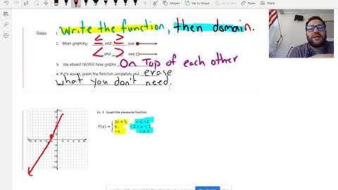 8.3 Piecewise Functions Rules and Example