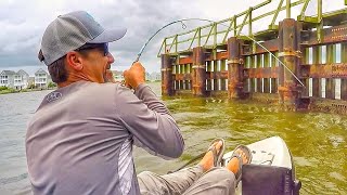 Fishing a Shallow OBX NC Sound Bridge (It had Some Surprises!)