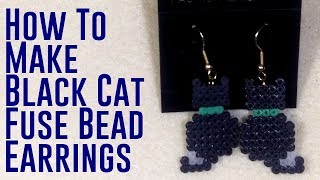 How To | Black Cat Mini Perler Bead Earrings | Lisa Marie