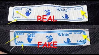 Off White shirt real vs fake. How to spot fake Off White tee shirt