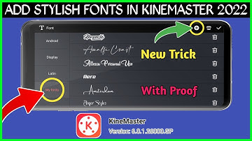Install Custom Fonts In Kinemaster 2022 | Kinemaster Me Custom Fonts Install Kaise Kare#AndroidUsers