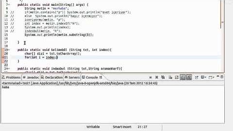 Java Dilinde String Metodlar Substring