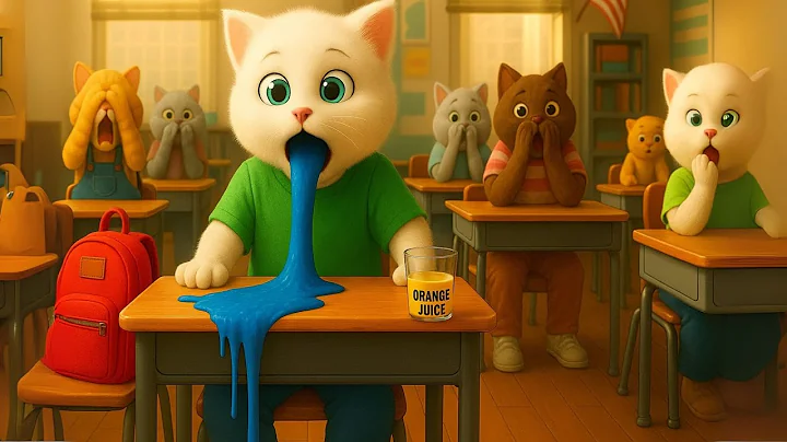 🤮🍏 The Kitten Ate a Strange Apple… Then Chaos Broke Out in Class! #aicat#catshorts#cat