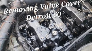 Removing Valve Cover Detroit 60 Series Freightliner Century Columbia Detroit 60 series 12.7 by Eric Wrench Motors 1,609 views 1 year ago 4 minutes, 3 seconds