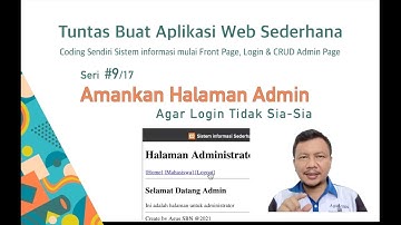 Seri #9. Amankan Halaman Admin [Tuntas Buat Aplikasi Web Sederhana]