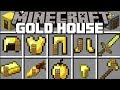 Minecraft GOLD HOUSE MOD / SPAWN INSTANT GOLD HOUSES AND LIVE IN THEM !! Minecraft