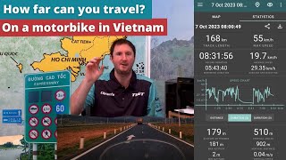 How many KM can you travel in Vietnam on a motorbike?