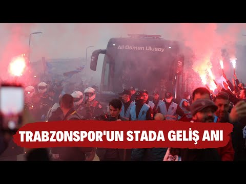 Trabzonspor kafilesi şampiyonluk için stada geldi