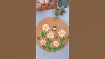 Cách làm tranh hoa đơn giản từ đất sét #handmade #thucong #choicungcon