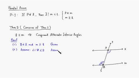 MTH 530 Converse of Parallelism in Absolute Geometry