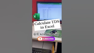 Calculate TDS in Excel #excelwalesir #exceltricks #tds #tax #exceltips #training #shortvideo #yt