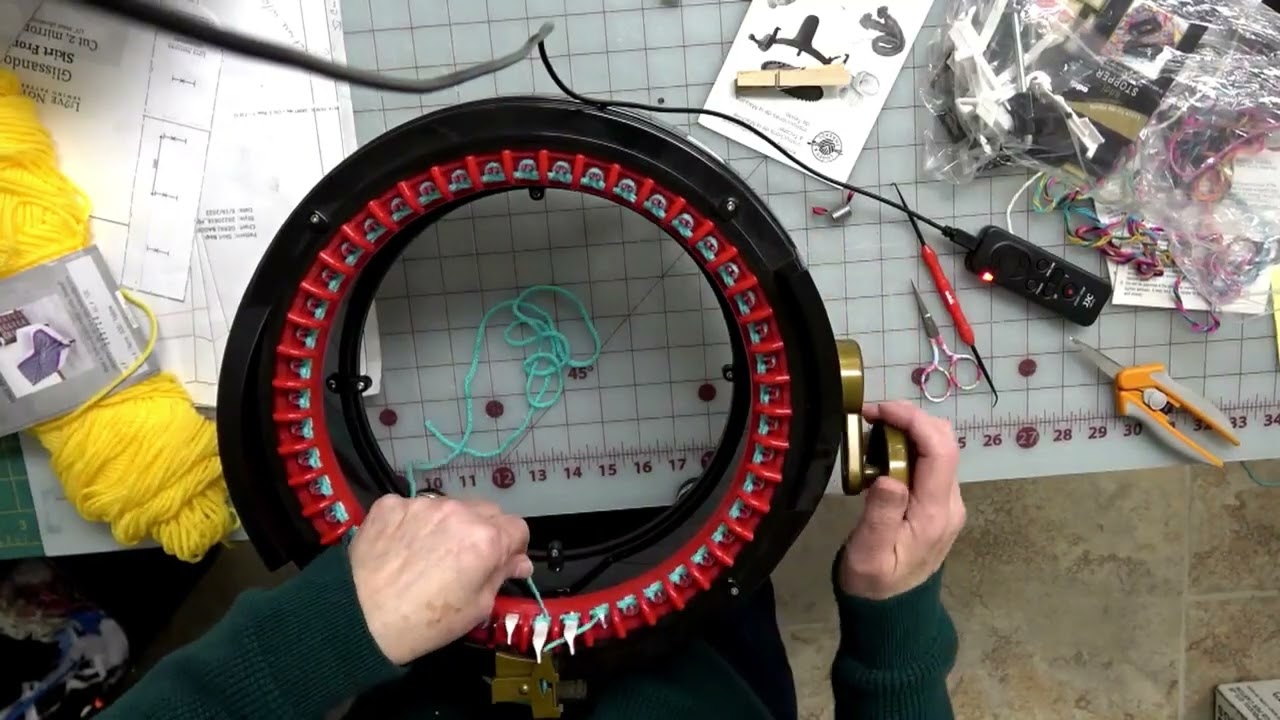 Модифицированный для вязальных машин Addi способ набора петель E-Wrap для подгибки подола