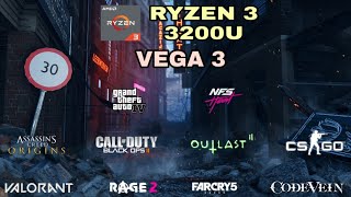 Ryzen 3 3200U Vega 3 Gaming Test ! 2020