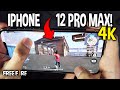 JUGANDO FREE FIRE! en IPHONE 12 PRO MAX! *4K*