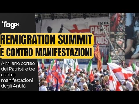 Milano, Remigration summit e contro manifestazioni: tensioni tra Antifà e Polizia