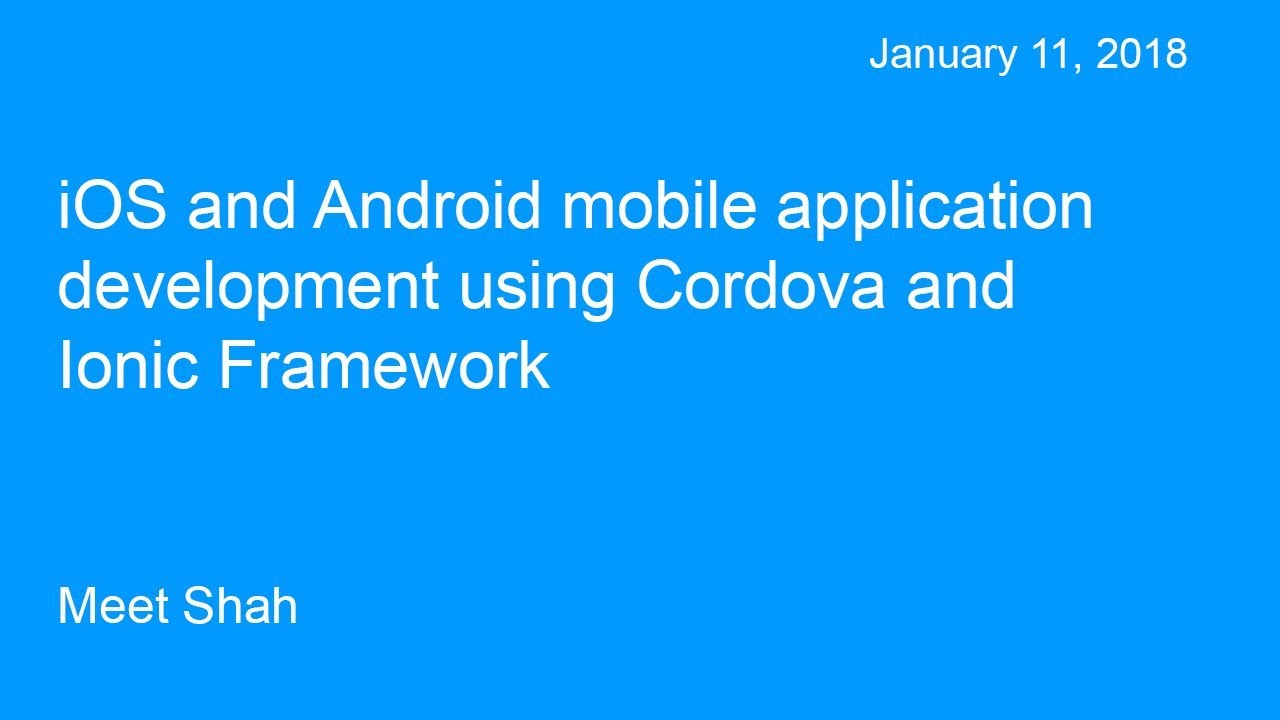 iOS and Android hybrid mobile applications with Cordova and Ionic ...