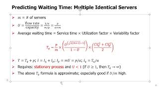 Topic 08 - 09. Predicting Waiting Time - Multiple Identical Parallel Servers