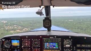 Piper Comanche 250 Landing Pensacola 82J Roscoe Field Runway 36