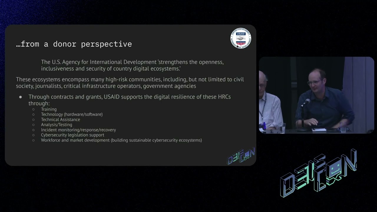 DEF CON 31 - Policy How Hackers Can Work with Govt to Protect High Risk Communities - Panel