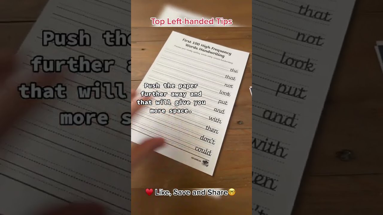 Tips For Left Handed Writers Shorts