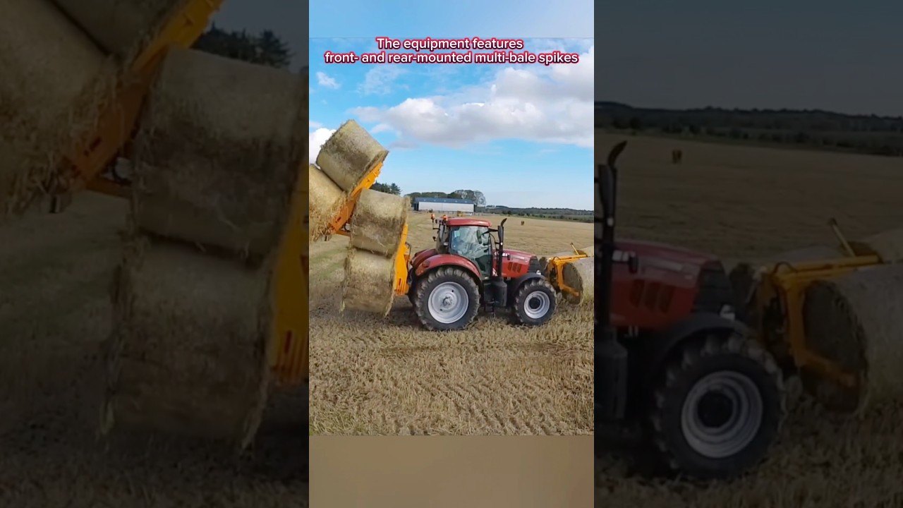 Shift 12 round bales at a time ##❗️❗️