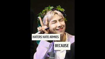 Why Haters Hate Armies?😎||#bts #btsarmy #shorts