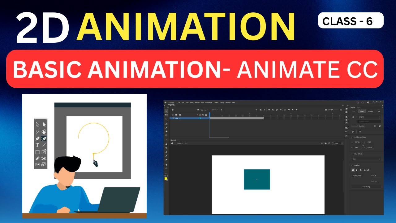 How to make basic animation in Adobe Animate CC | beginners who want to ...