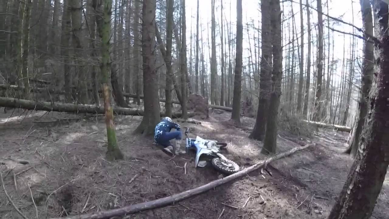 Yz 125 funny enduro fail slide out