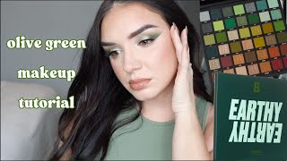 HOW TO OLIVE GREEN SMOKY EYESHADOW FALL MAKEUP TUTORIAL | BEAUTY BAY EARTHY PALETTE