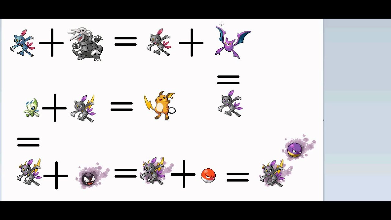 Pokemon sprite Sneasel + Aggron + Crobat + Raichu + Celebi