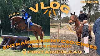 ❥ VLOG: Show jumping/cross-country training in Fontainebleau with two horses!