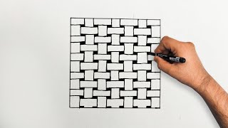 How to Draw Pattern #83 | Zentangle Pattern | Doodle Pattern | Mandala Pattern