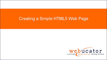 Creating a Simple HTML5 Web Page