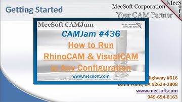 How to Run RhinoCAM or VisualCAM in any Configuration
