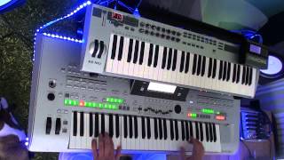 Video thumbnail of "daft punk - get lucky cover  played on tyros 3 with vst plugins"