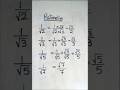Rationalize the denominator #rationalization #maths #ytshorts #sninstitute #surds