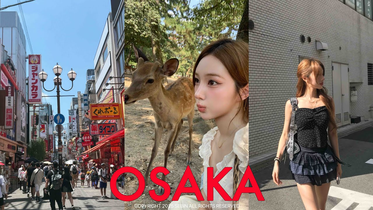 VLOG 1박 2일 오사카 여행 브이로그🇯🇵 야끼니꾸 맛집, 쇼핑, 산리오 털기 + 근교도시 나라에서 사슴까지 보고 옴🫎