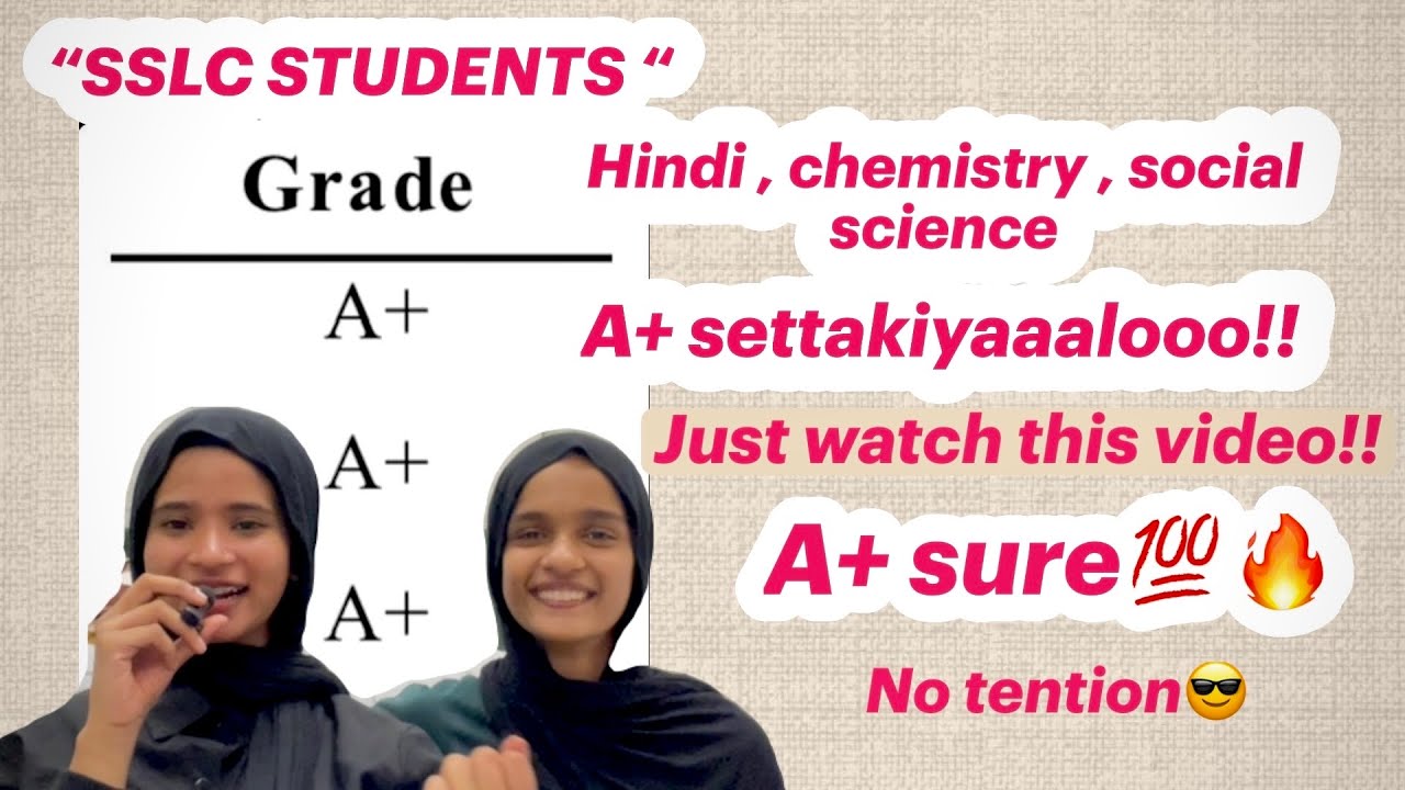 SSLC/10TH/ Hindi, chemistry,social science A+ Settakiyaalo🔥 watch this video! #exam #sslc #foryou