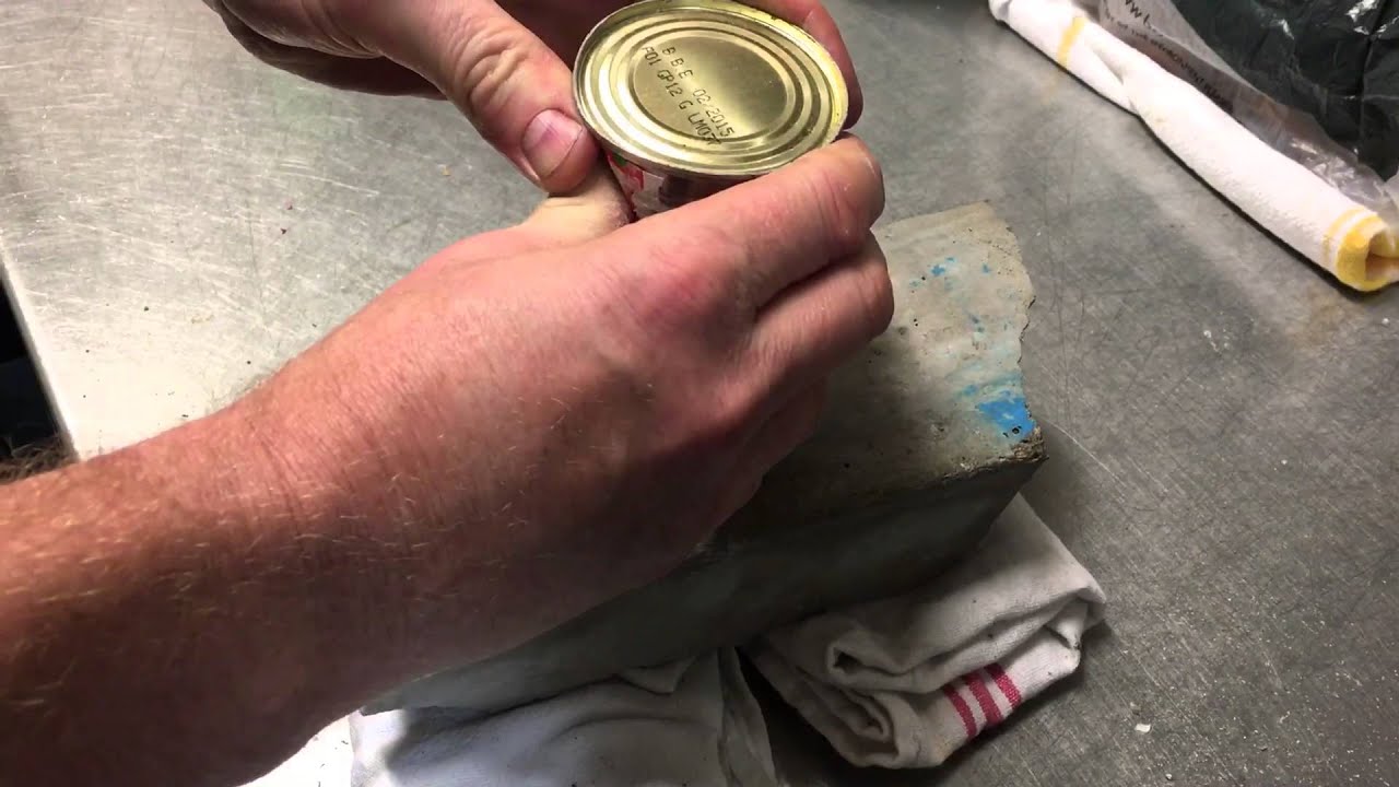Open a tin can without a can opener YouTube