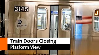 Train Doors Closing  Platform View