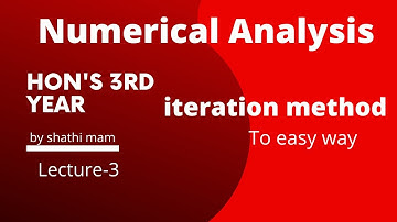 Iteration methods | fixed point iteration method |root analysis technique, numerical analysis .bd