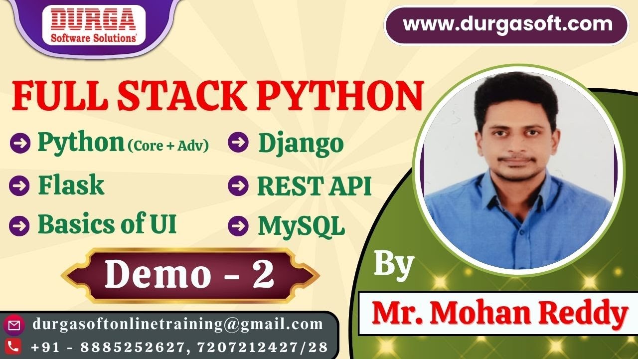 FULL STACK PYTHON tutorials || Demo - 2 || by Mr. Mohan Reddy On 12-08 ...